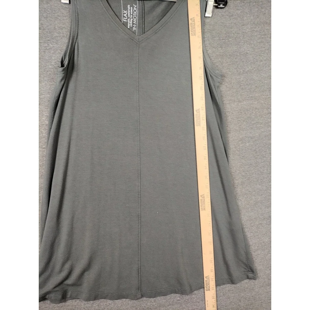 Flax Womens Shirt Small Gray Knit Tunic Sleeveless‎ Capsule Layer Lagenlook